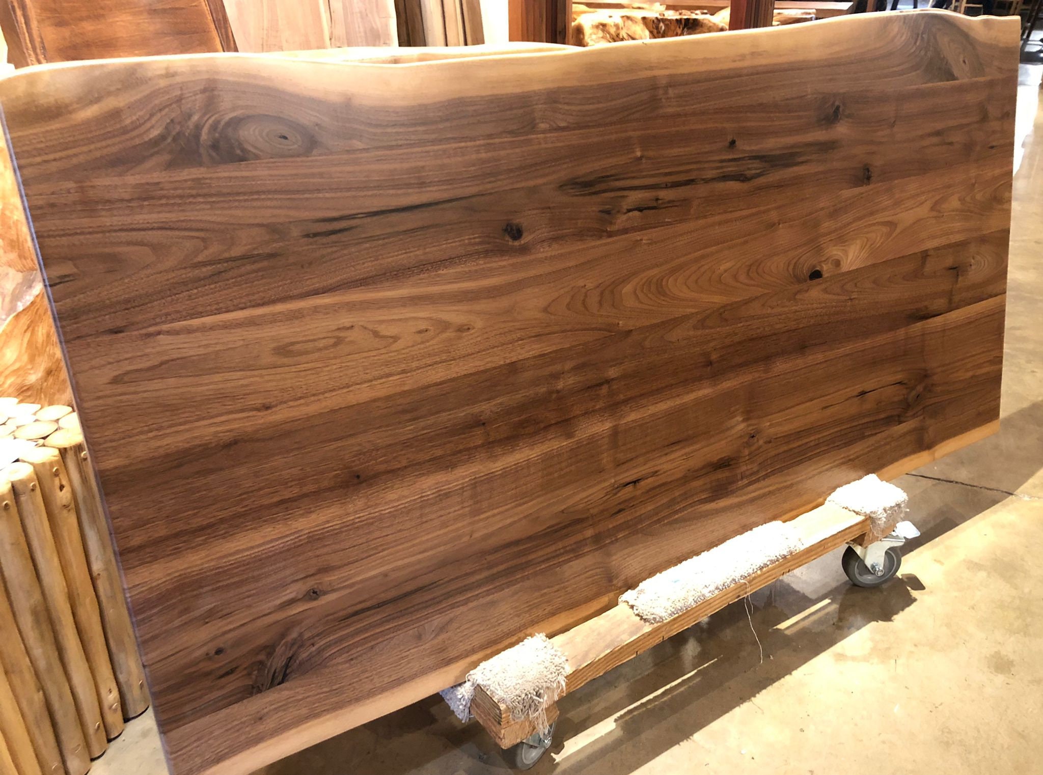 Live Edge Walnut Wood Table Top – Premium Solid Slab for
