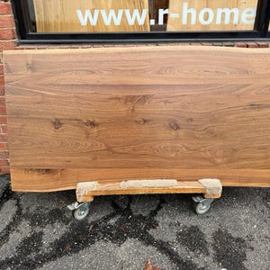 Live Edge Walnut Wood Table Top – Premium Solid Slab for Interior Design & Custom Home Projects W252-6030 image 1