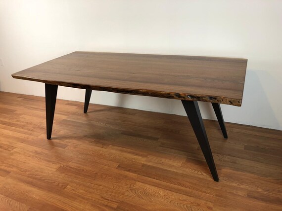 Midcentury Modern Corner Post Table Legs . Metal Table Desk Base