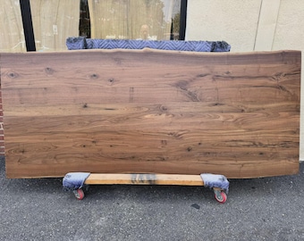 Live Edge Walnut Wood Table Top – 93” x 39” | Premium Solid Slab for Dining, Desks & Custom Furniture F43-9339