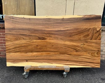 Live Edge Acacia Wood Dining Table Top – Natural Beauty Meets Modern Craftsmanship FA17-6839 68"x39"