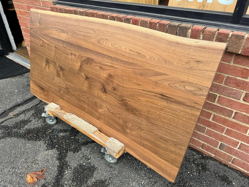 Live Edge Walnut Wood Table Top – Premium Solid Slab for Interior Design & Custom Home Projects W252-6030 image 2