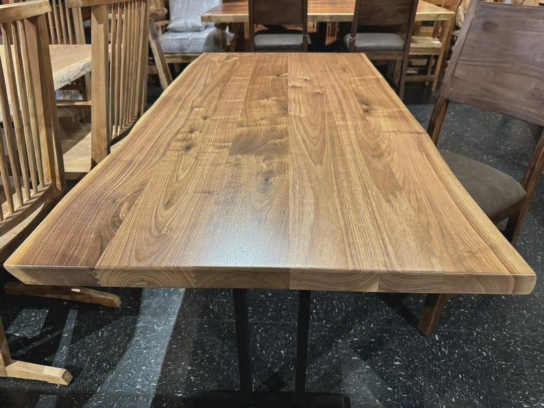 Live Edge Walnut Wood Table Top – Premium Solid Slab for Interior Design & Custom Home Projects W254-6030 image 2