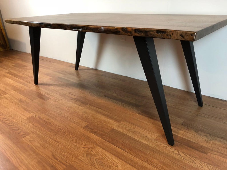 Midcentury Modern Corner Post Table Legs . Metal Table Desk Base Legs