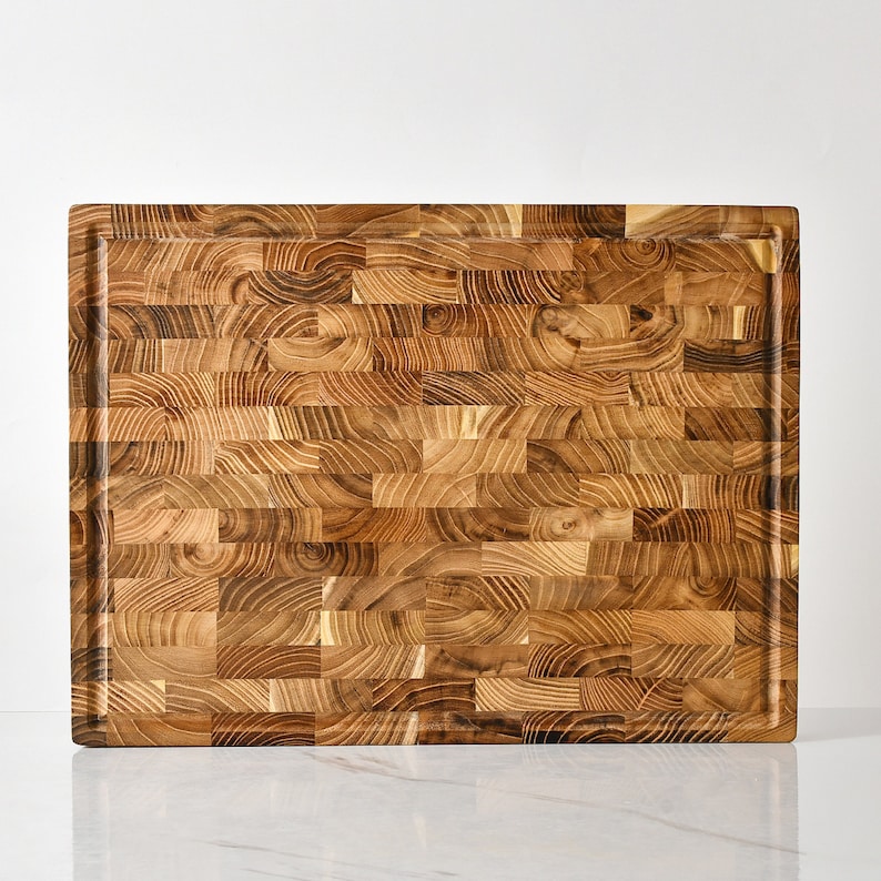 Large Teak End Grain Cutting Board - Thumbnail 4