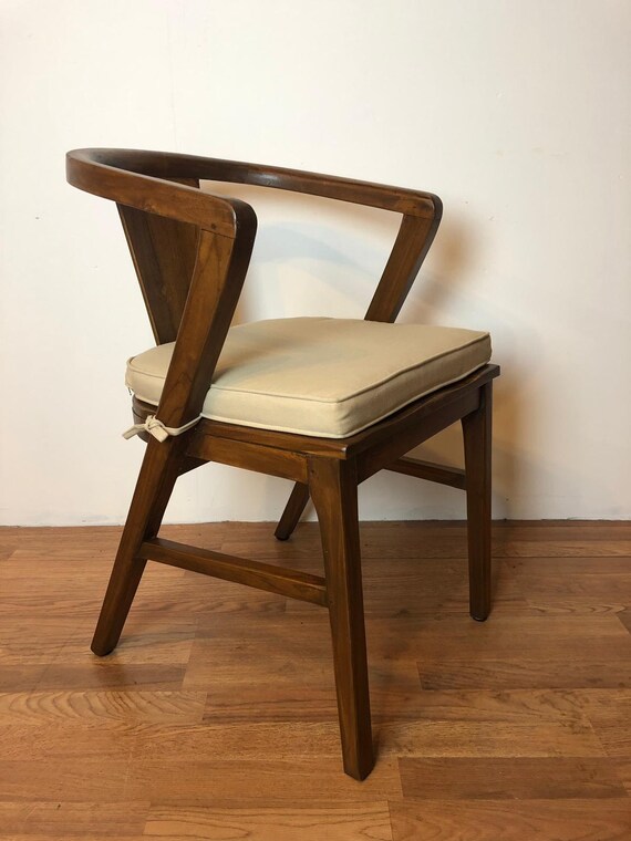 Mid Century Urbana Modern Dining Chair From Solid Teak Wood In Etsy