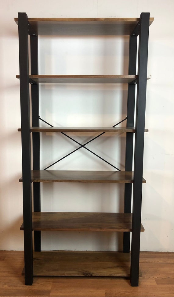 Walnut wood bookshelf deals