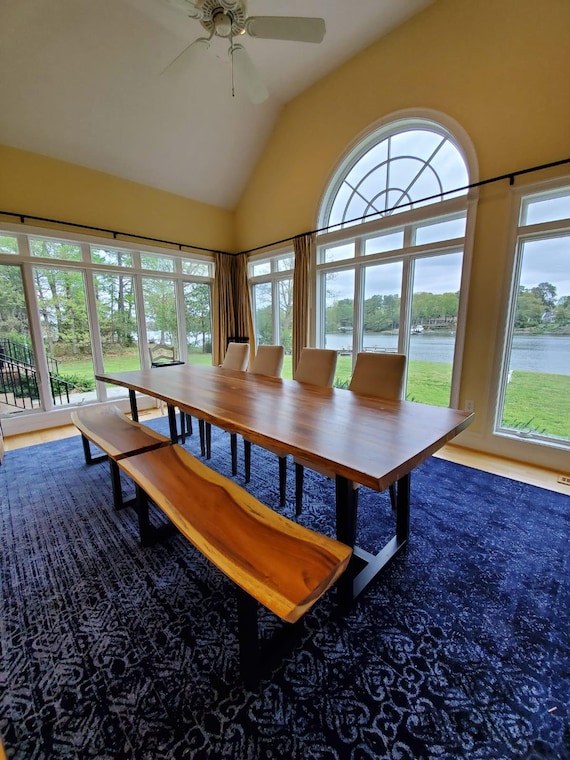 Live Edge Wood Slab Dining Table in Fairfax Virginia Va for Solid Wood  Dining Room and Living Room Furniture 