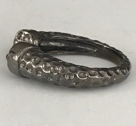 Sterling Silver Ring with Champagne Diamonds - image 3