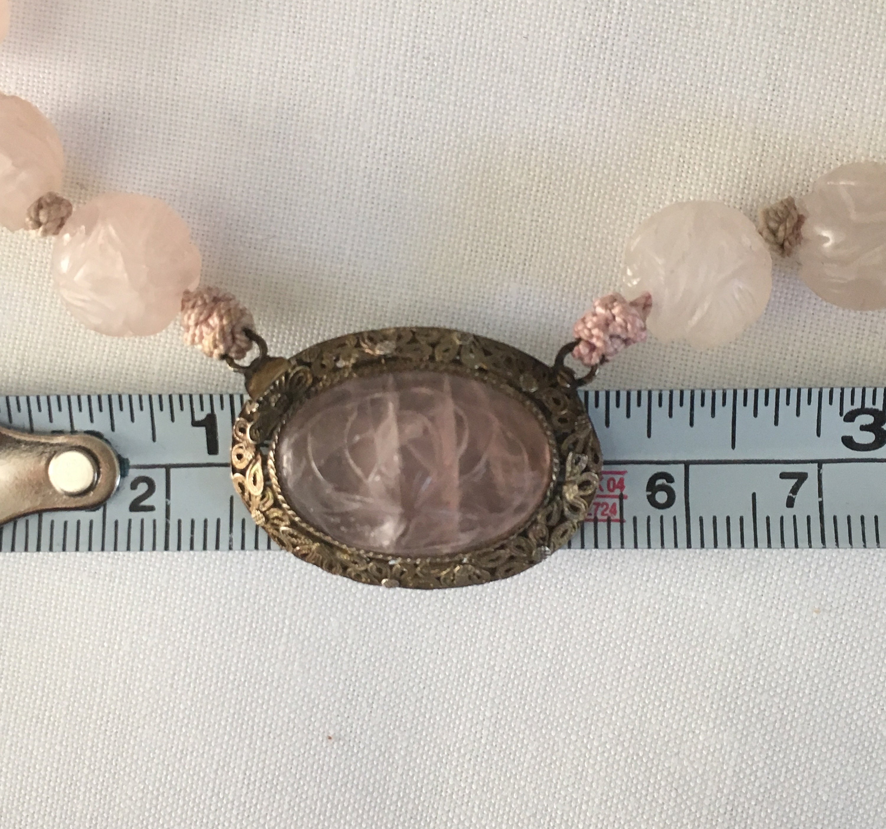 Collier en pierres Quartz Rose