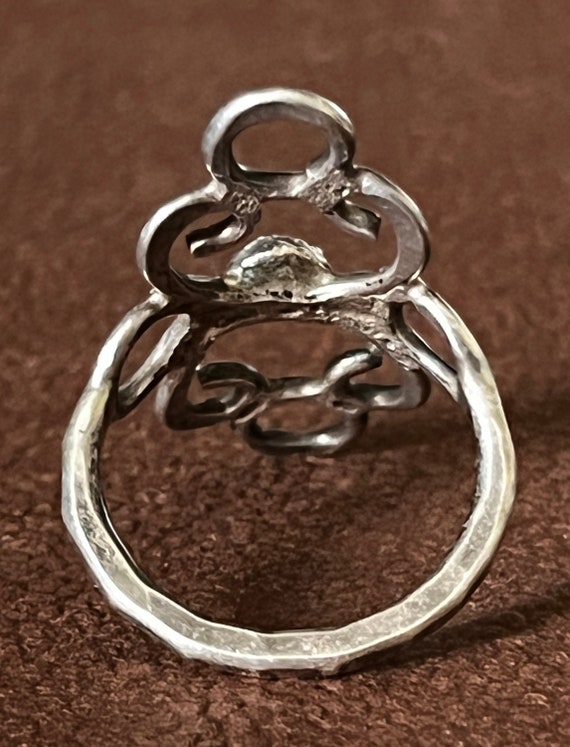 Ornate Sterling Silver Long Ring - image 4