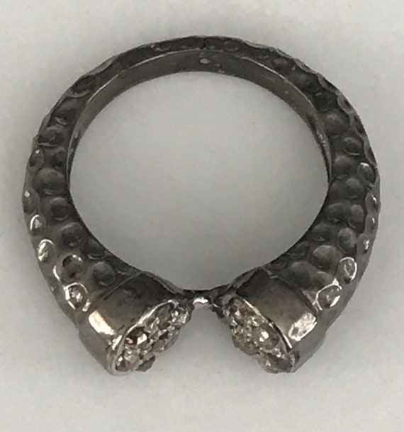 Sterling Silver Ring with Champagne Diamonds - image 2