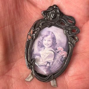 Vintage Sterling Silver Art Nouveau Style Small Photo Frame