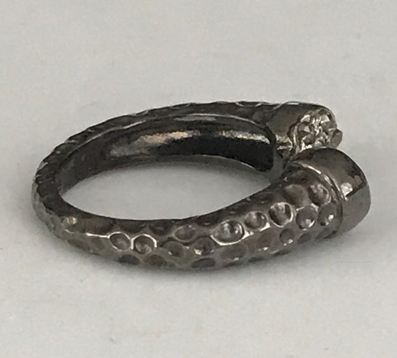 Sterling Silver Ring with Champagne Diamonds - image 5