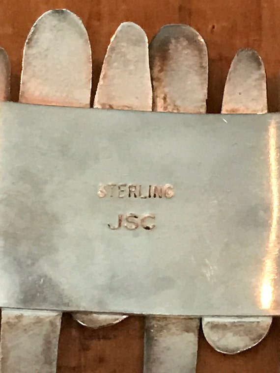 Vintage Sterling Silver Mid Century Modern Cuff B… - image 4