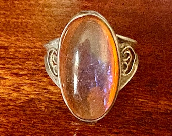 Vintage Sterling Silver Dragon's Breath Ring