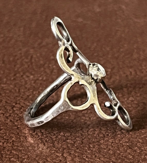Ornate Sterling Silver Long Ring - image 5