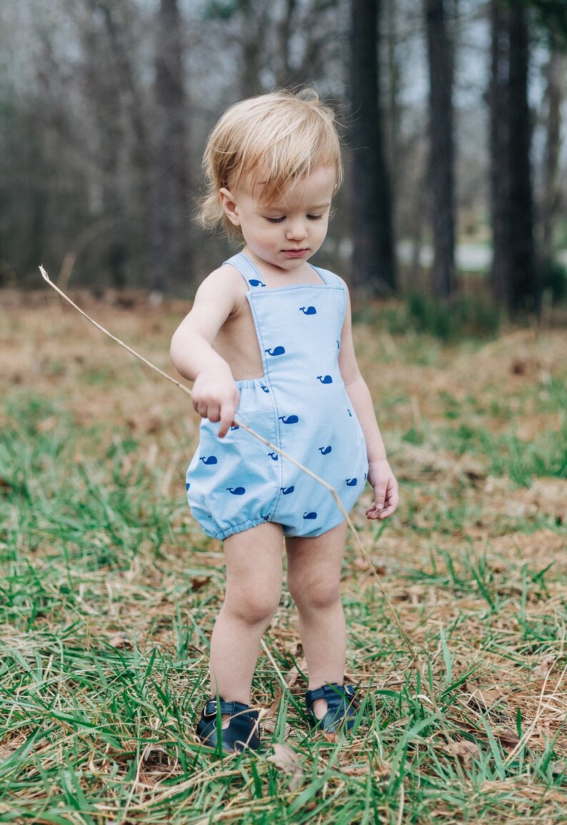 boy bubble romper