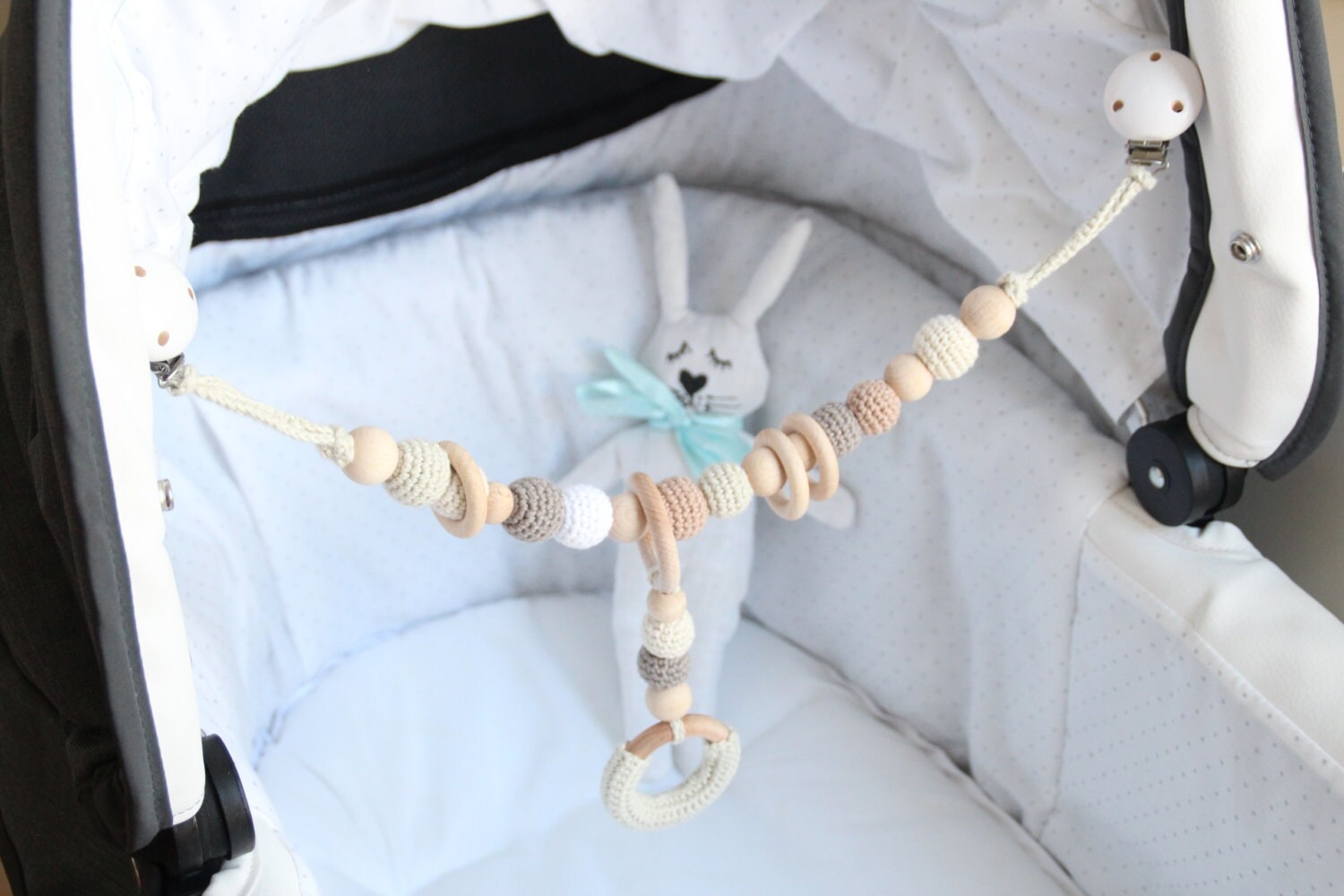NEW Crochet Baby stroller chain / Car seat chain / Pram chain Etsy