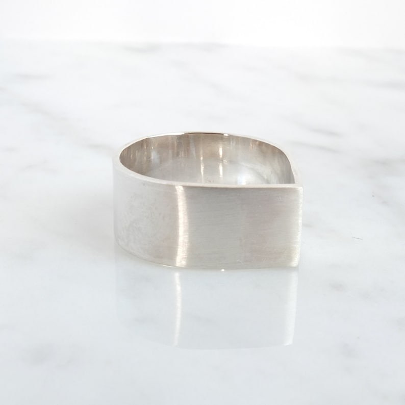 pure jewelry minimal wedding band simple silver teardrop ring basic silver wedding ring