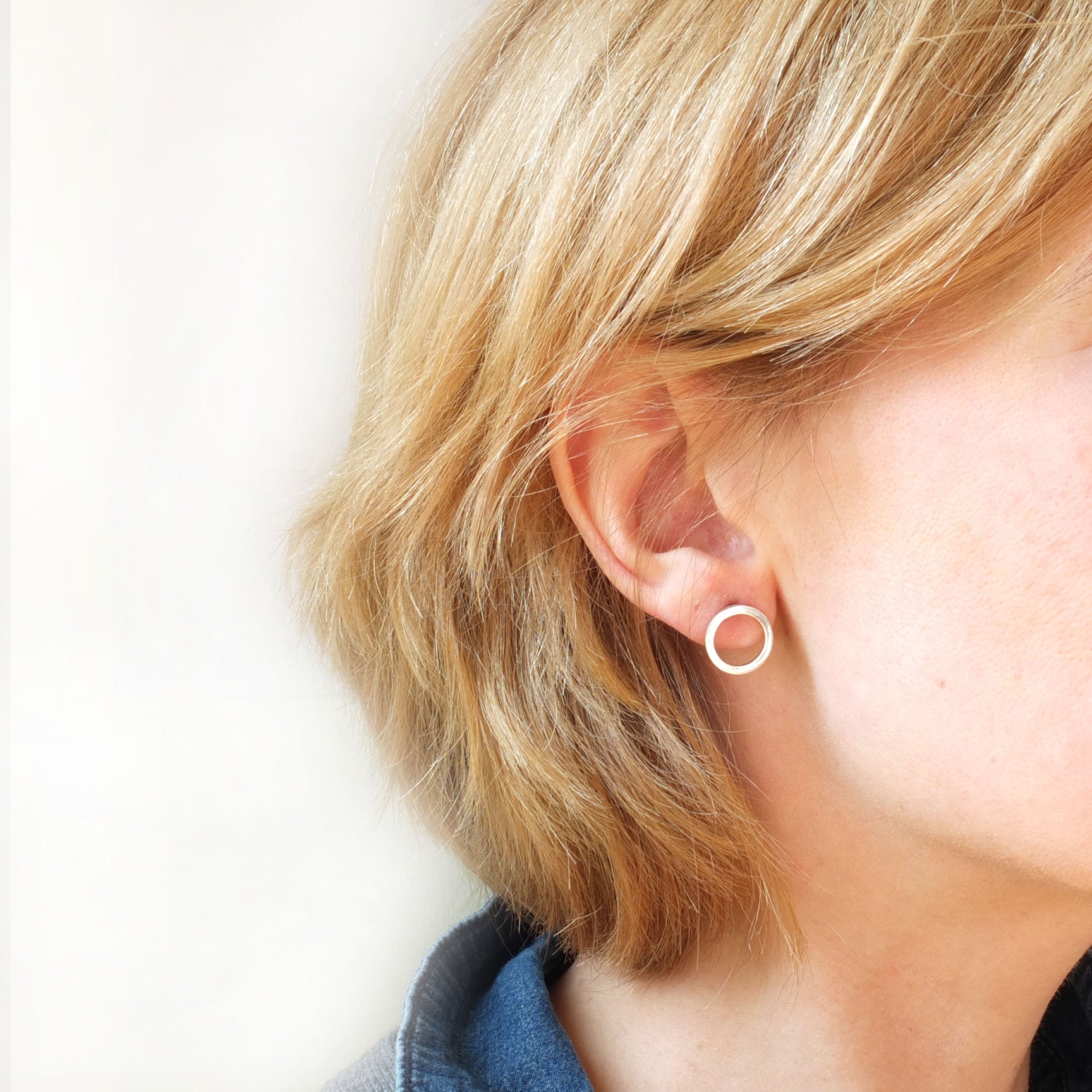 Sterling Silver Open Circle Post Earring