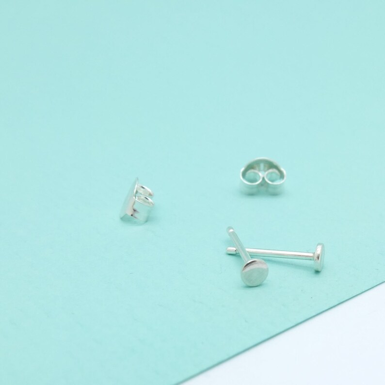 small round studs silver round earrings cute silver earrings Tiny silver earrings minimal silver earrings