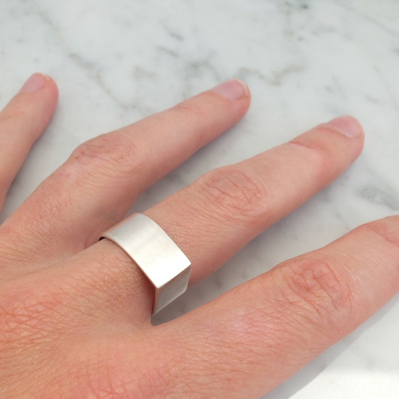 pure jewelry minimal wedding band simple silver teardrop ring basic silver wedding ring