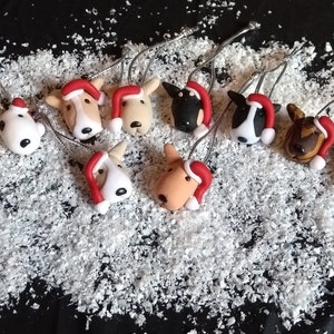 Bull Terrier Gift, English Bull Gift, Bull Terrier Christmas decoration, English Bull, Bull Terrier bottle toppers, Bull Terrier Bauble