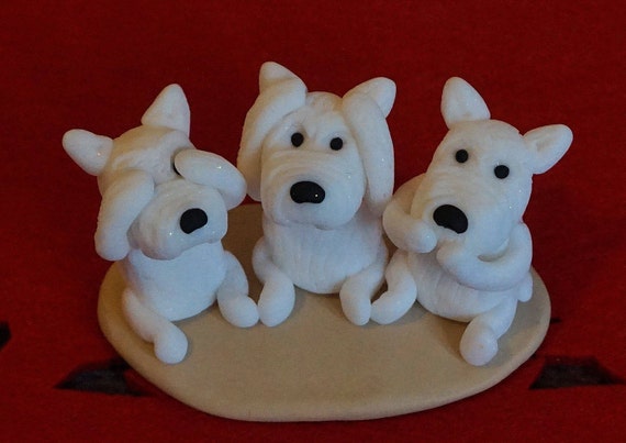 Cadeau De Westie Westie West Highland Terrier Ornement Trois Sages Westies West Highland Terrier Cadeau Noël Westie Chien Westie