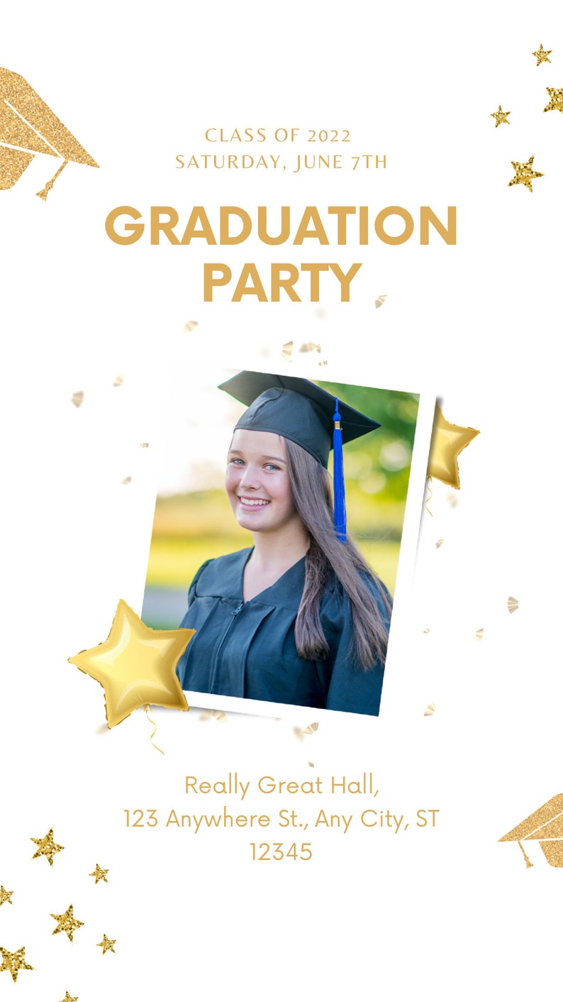 Electronic Animated Video Graduation Invitation/modern Invitation/text ...