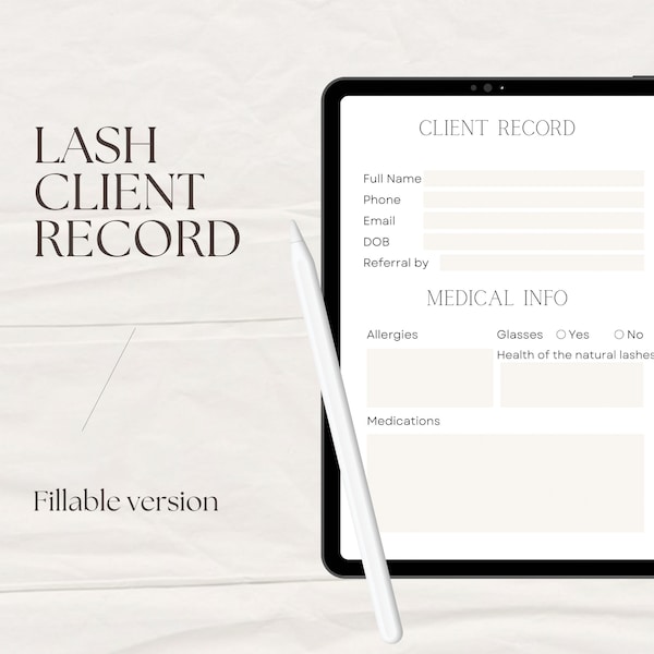 Esthetician Client Record Etsy