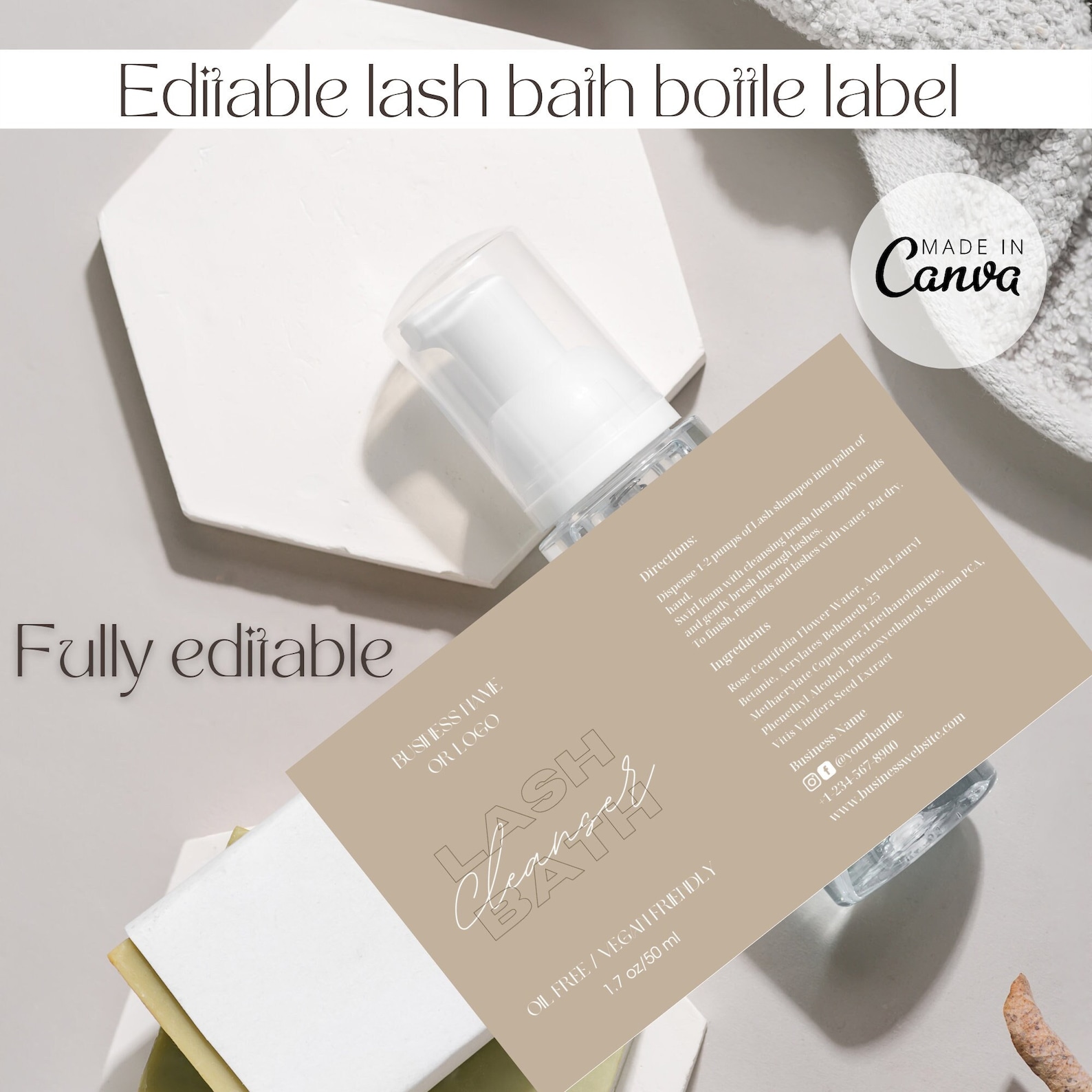 Lash Shampoo/ Lash Cleanser/ Lash Bath Bottle Label/sticker Etsy