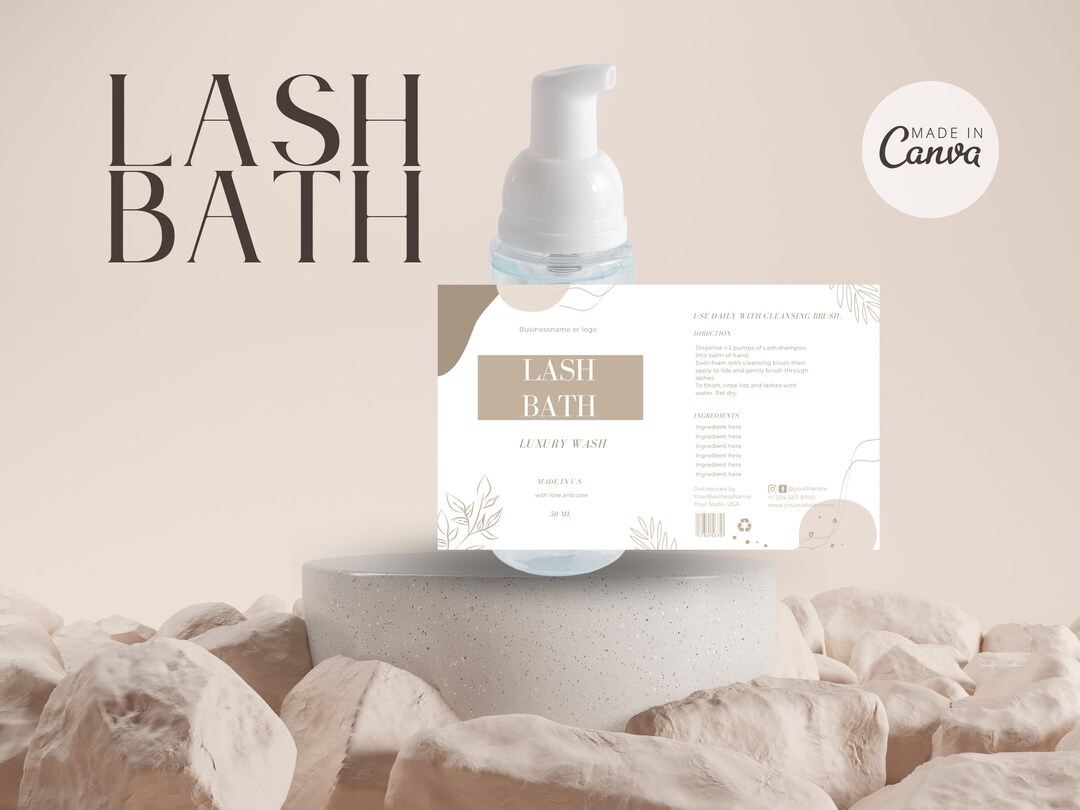 Lash Shampoo/ Lash Cleanser/ Lash Bath Bottle Label/sticker Etsy