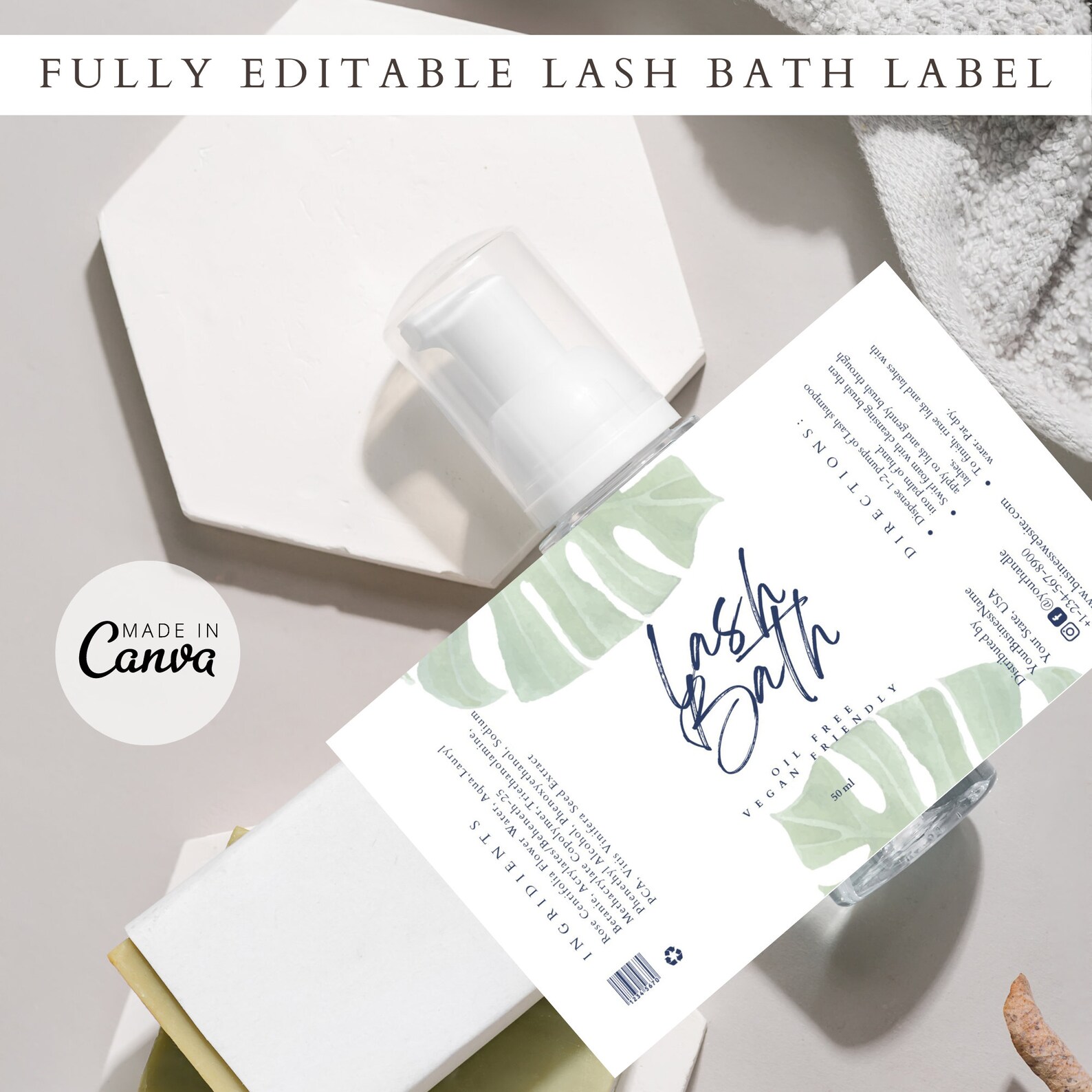 Lash Shampoo/ Lash Cleanser/ Lash Bath Bottle Label/sticker Etsy