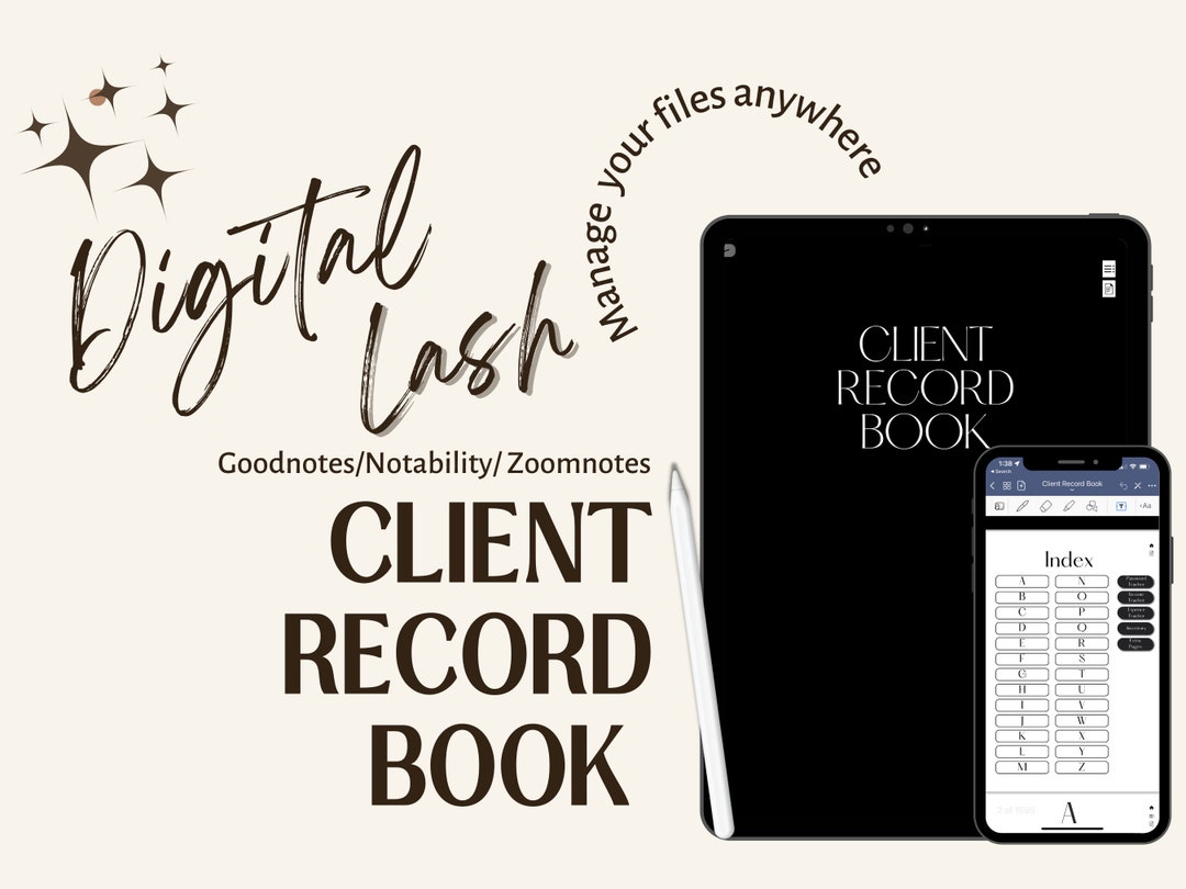 Lash Tech Client Record Book/ Easy Lash Client Records Book/ With