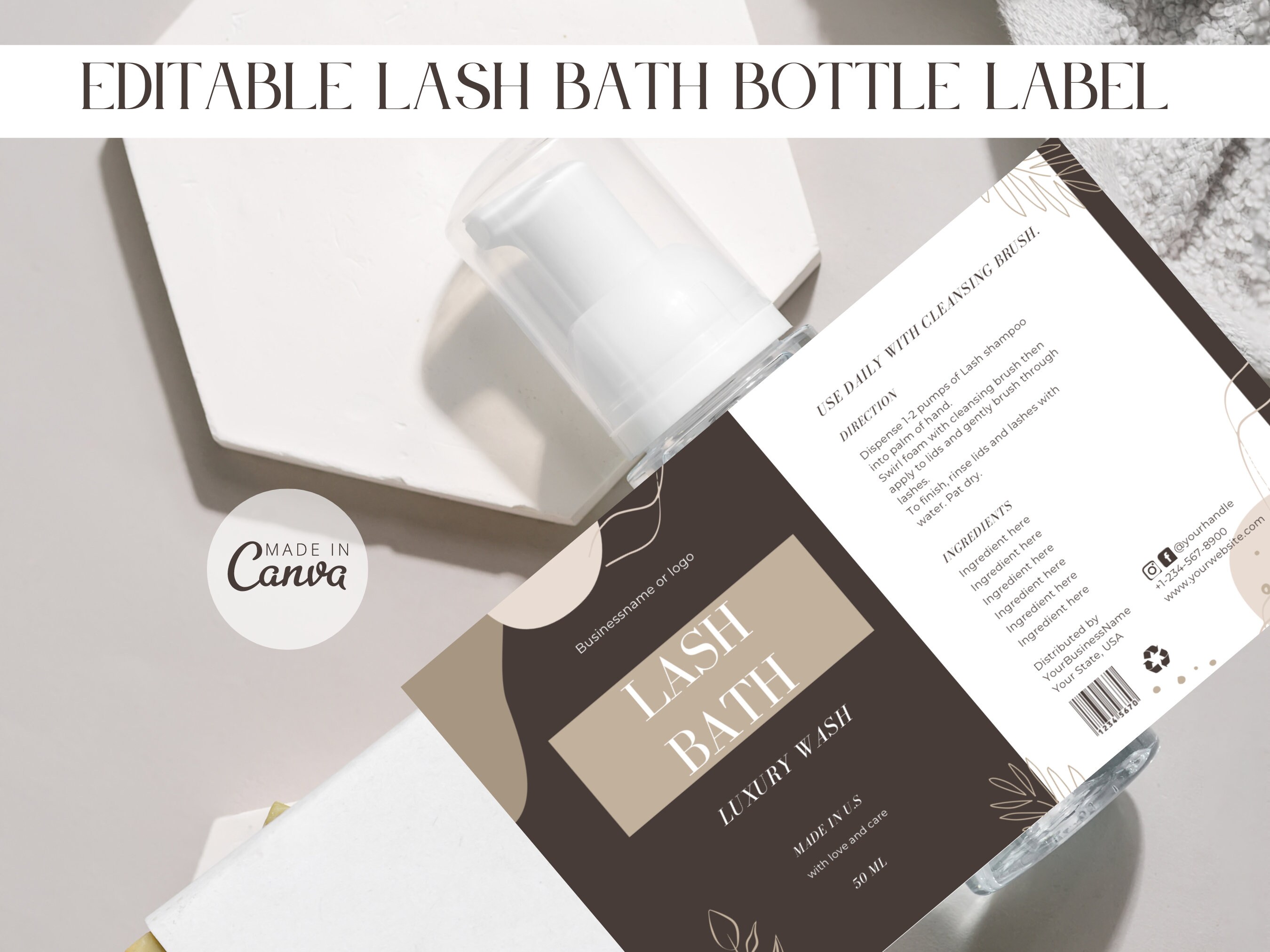 Lash Shampoo/ Lash Cleanser/ Lash Bath Bottle Label/sticker Etsy