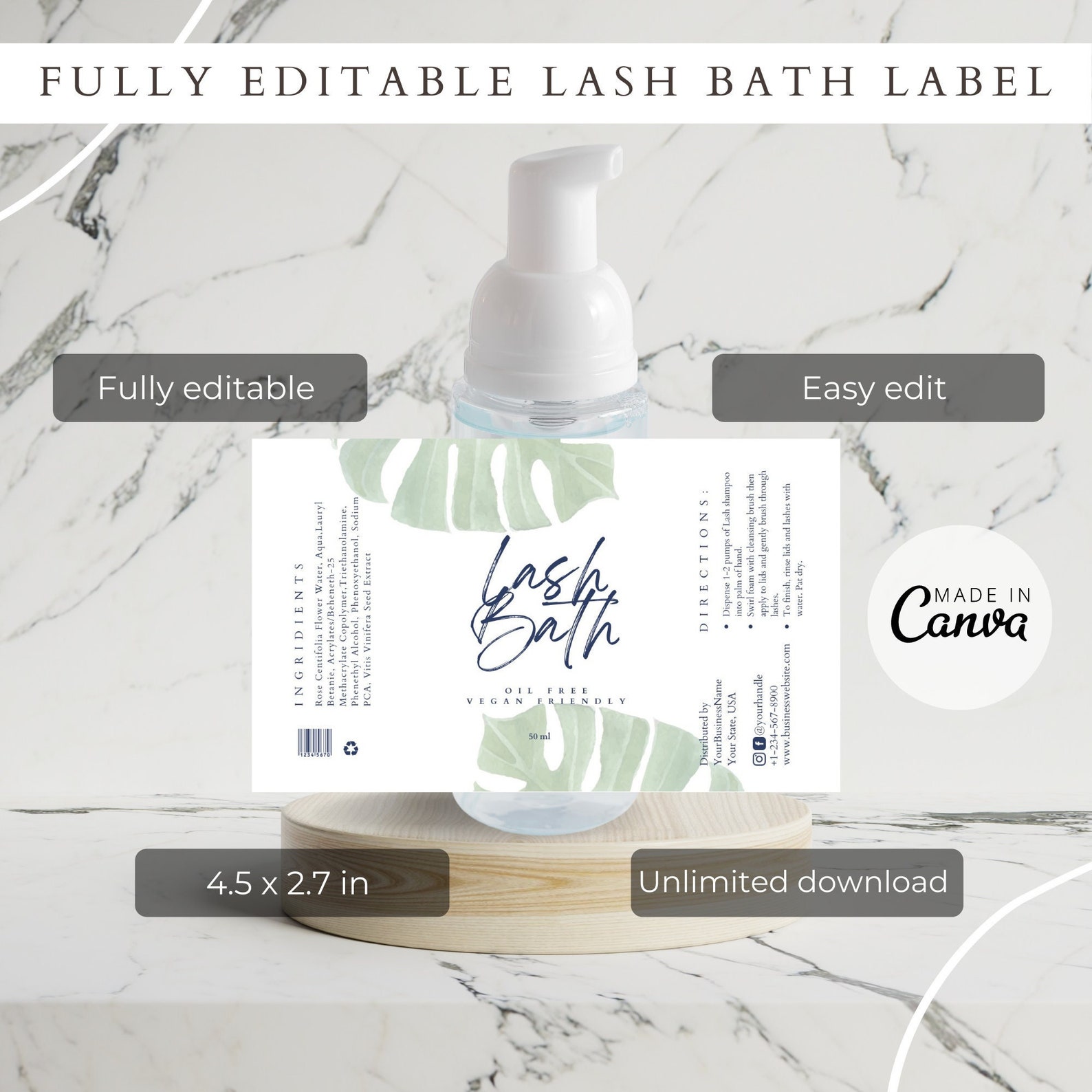 Lash Shampoo/ Lash Cleanser/ Lash Bath Bottle Label/sticker Etsy