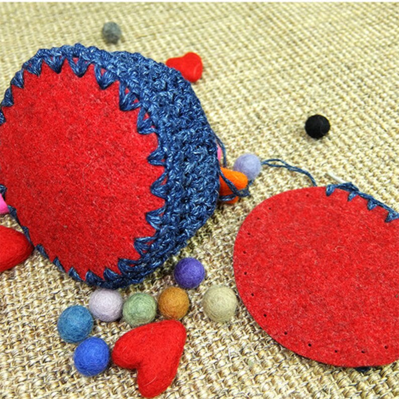 Felt Patch 4 Circle with Punch Holes Etsy