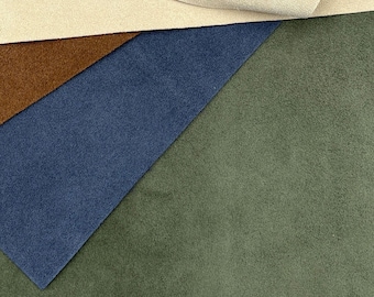 Suede Leather Sheet: Soft 1.4-1.6mm Thick - A4/A5 Size