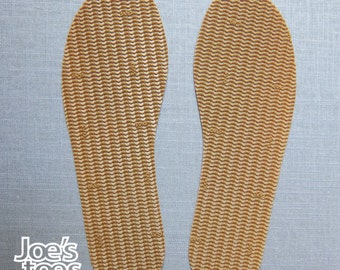 Tailles américaines Semelles en caoutchouc – Semelles de sandales, semelles de chaussures et semelles de pantoufles. Expédié dans le monde entier, fabriqué en Angleterre par Joe's Toes au Royaume-Uni et dans l'UE, également vendu