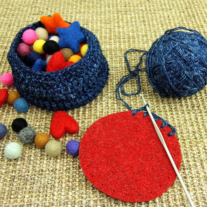 Felt Patch 4 Circle with Punch Holes Etsy