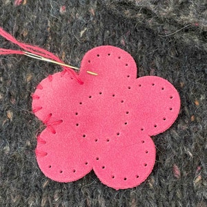 Suede Leather Patches: Flower, Star, Heart Appliqués