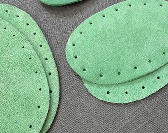 Mint Green Suede Leather Patches: Anti-Slip Elbow/Slipper Repair