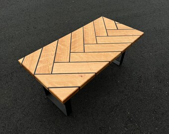 Cherry Herringbone Coffee Table