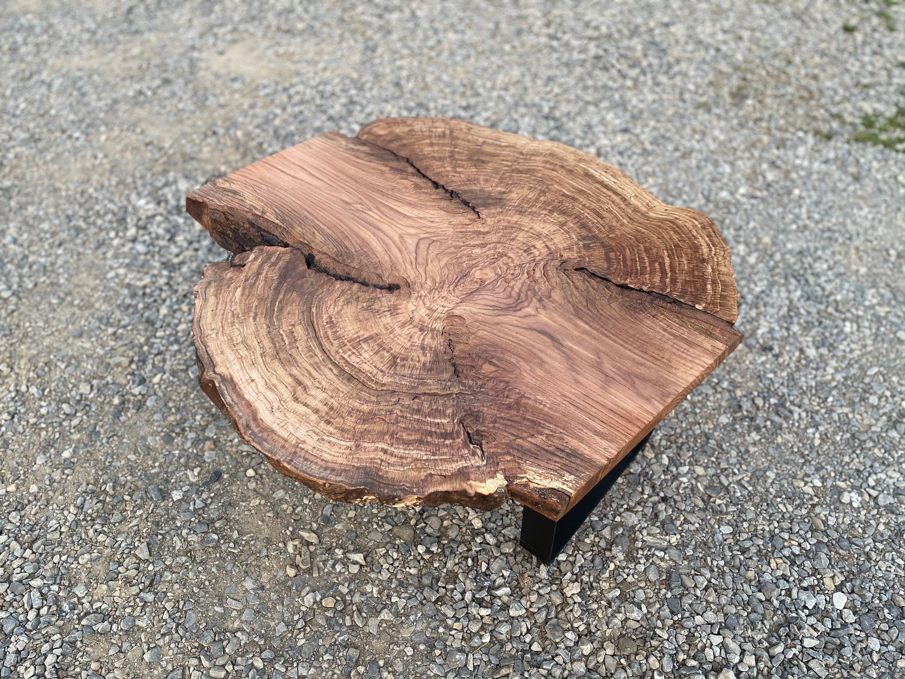 Live Edge Red Oak Burl Table Etsy