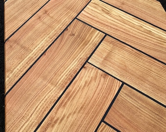 Honey Locust Herringbone Coffee Table