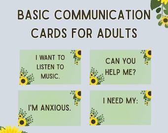 Sunflower Printable Basic Communication Cards (Expanded)