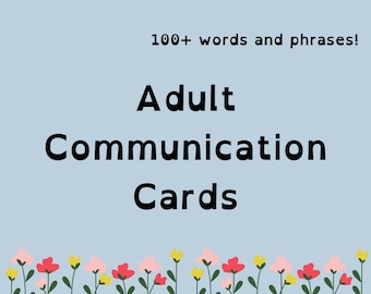 Printable Wildflower Basic Communcation Cards for Adults