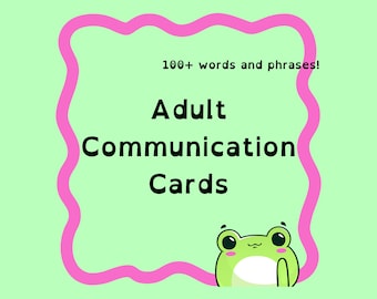 Printable Frog Basic Communcation Cards for Adults