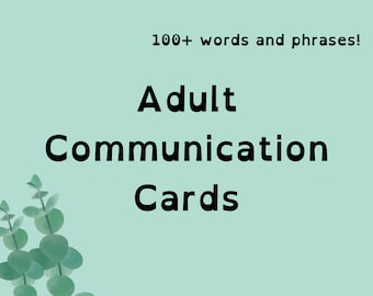 Printable Forest Green Basic Communcation Cards for Adults